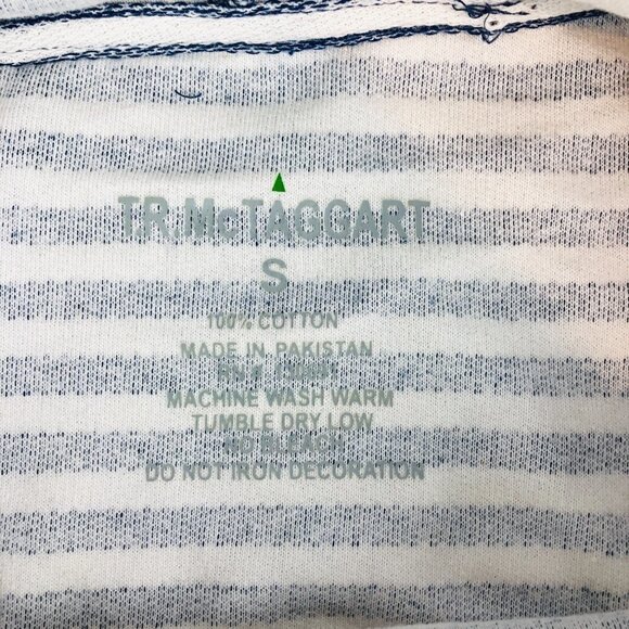 TR McTAGGART Navy Blue Stripped Hoodie S - Picture 6 of 6